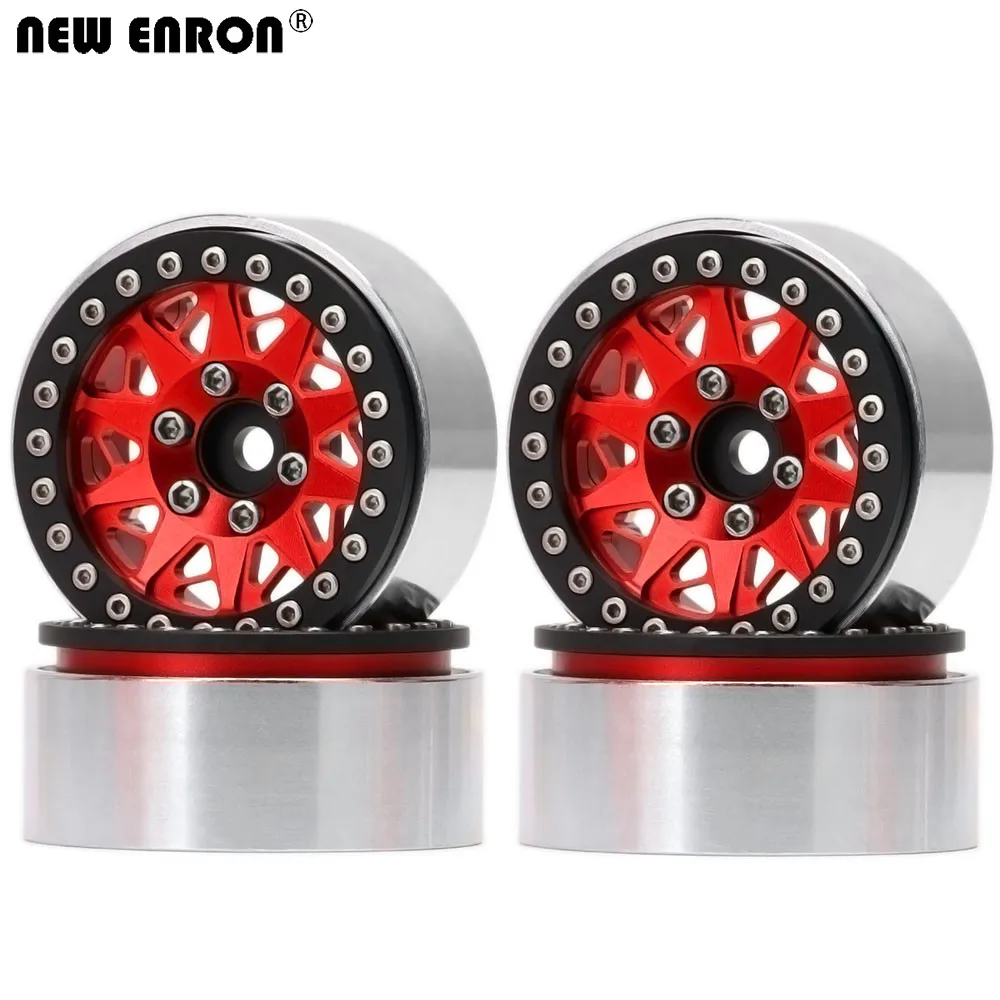 Aluminiowa felga CNC 1.9 cala z beadlockiem, piasta koła do samochodu RC 1/10 Axial SCX10 D90 TRAXXAS TRX4 T6 Redcat