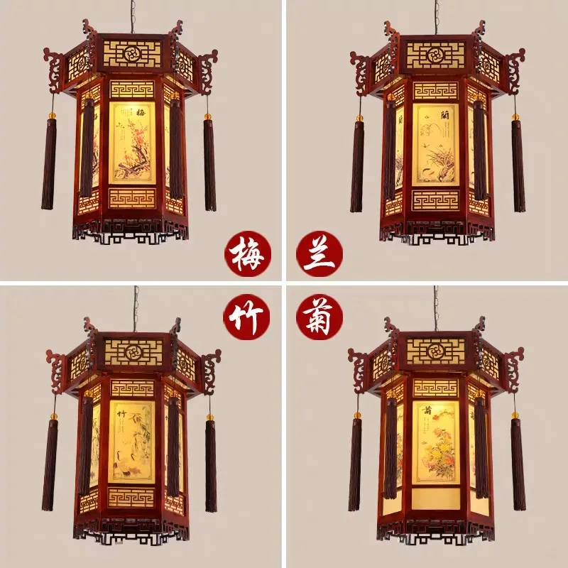 Chinese Style Lanterns Pendant Lights Classical Beauty Living Room Decoration Dinning Room Restaurant Light Bamboo Light Fixture