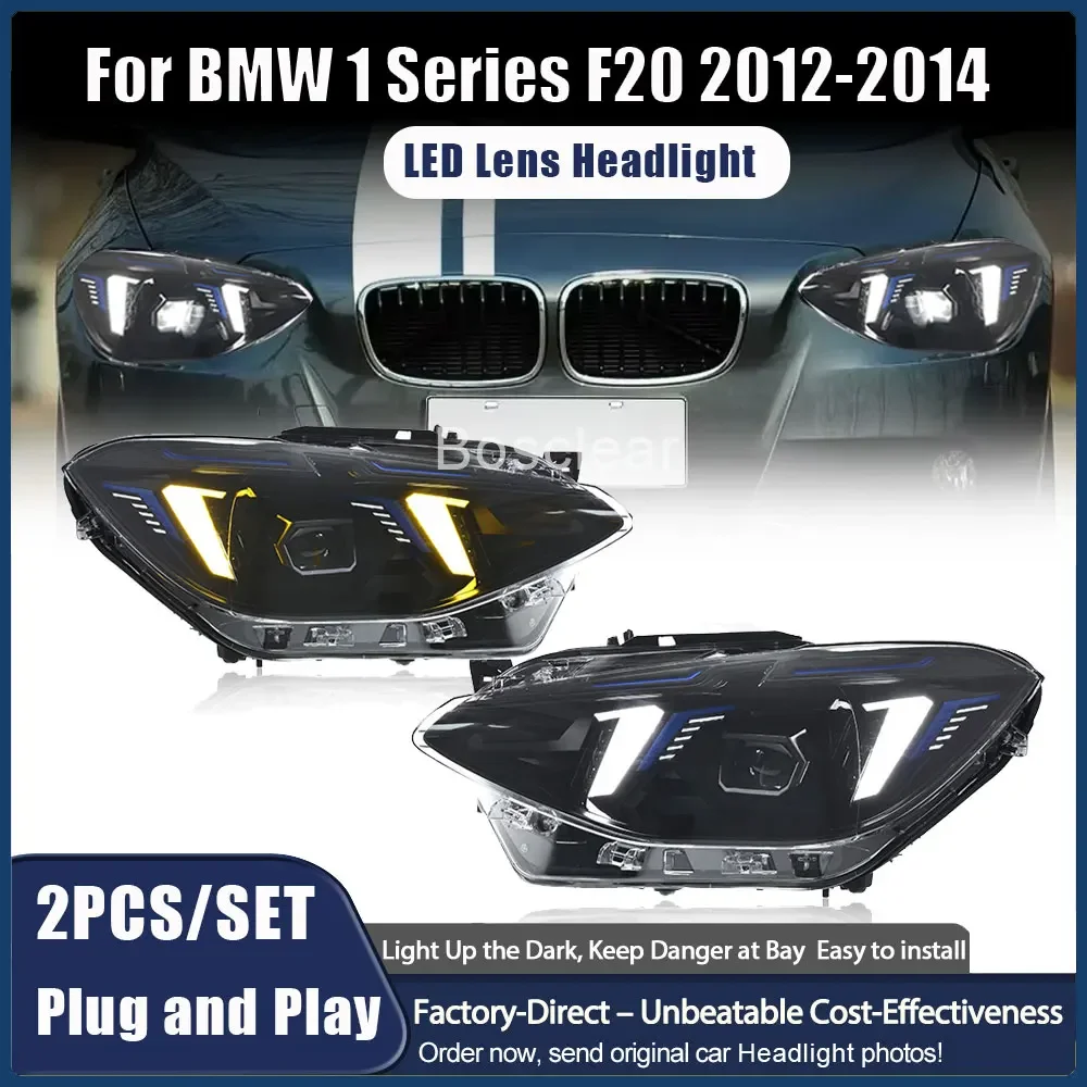 

For BMW 1 Series F20 118i 120i 125i 128i 130i 2012-2014 LED Auto Headlights Assembly Upgrade Dynamic Projector Lens Accessories