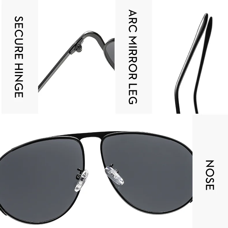Luxuriöse runde Sonnenbrille, Anti-UV400, modische Brille für Strandreisen – Unisex-Designer-Sonnenbrille – Detail 10