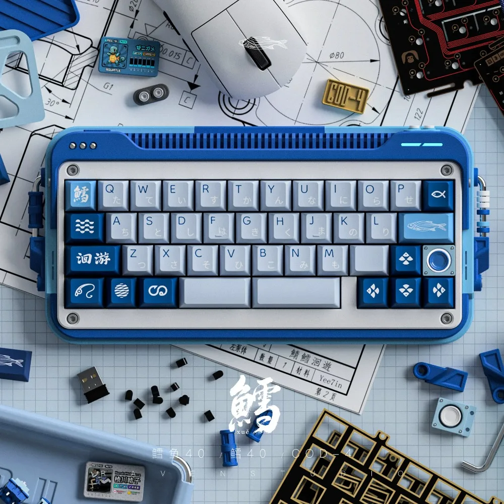 Cod40 Mechanical Keyboard Kit 40% Layout Barebone Customized Hot Swappable BT 2.4G Wireless Support QMK VIA 3D Print Multicolor