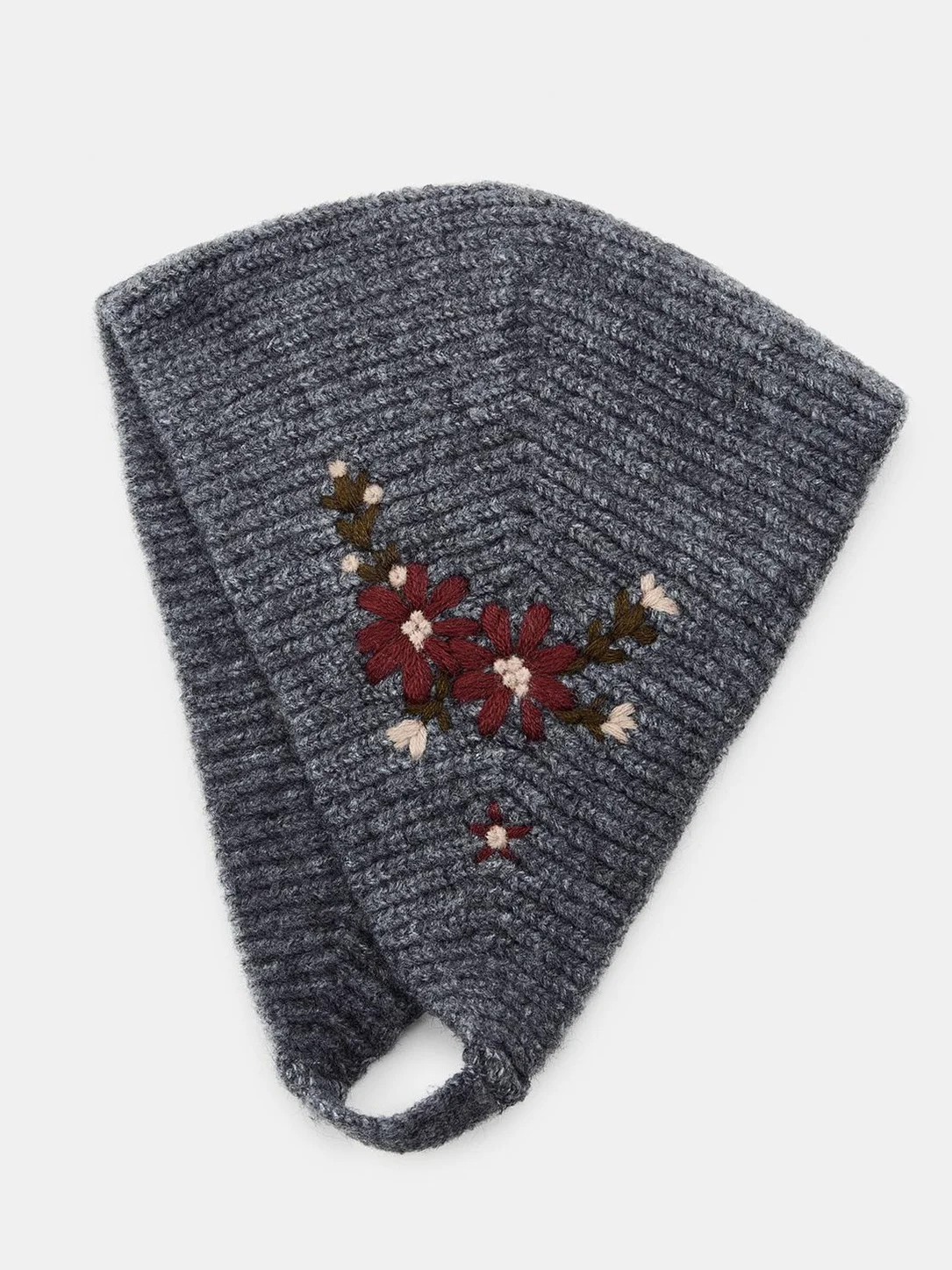 قبعة نسائية محبوكة مع زهور مطرزة لتغطية الأذن والرأس كاجوال للخريف والشتاء قبعة جديدة مقاومة للرياح 3739275 #5