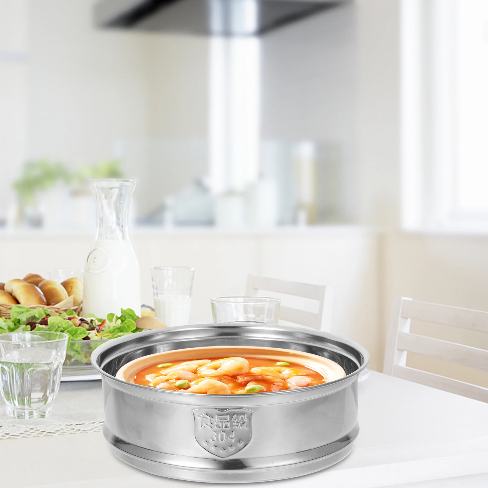 

Stainless Steel Steamer Basket Vegetable Vapor Cooker Kitchen Tool Food Steaming Device Round Holes Even Heating Dishwasher Safe