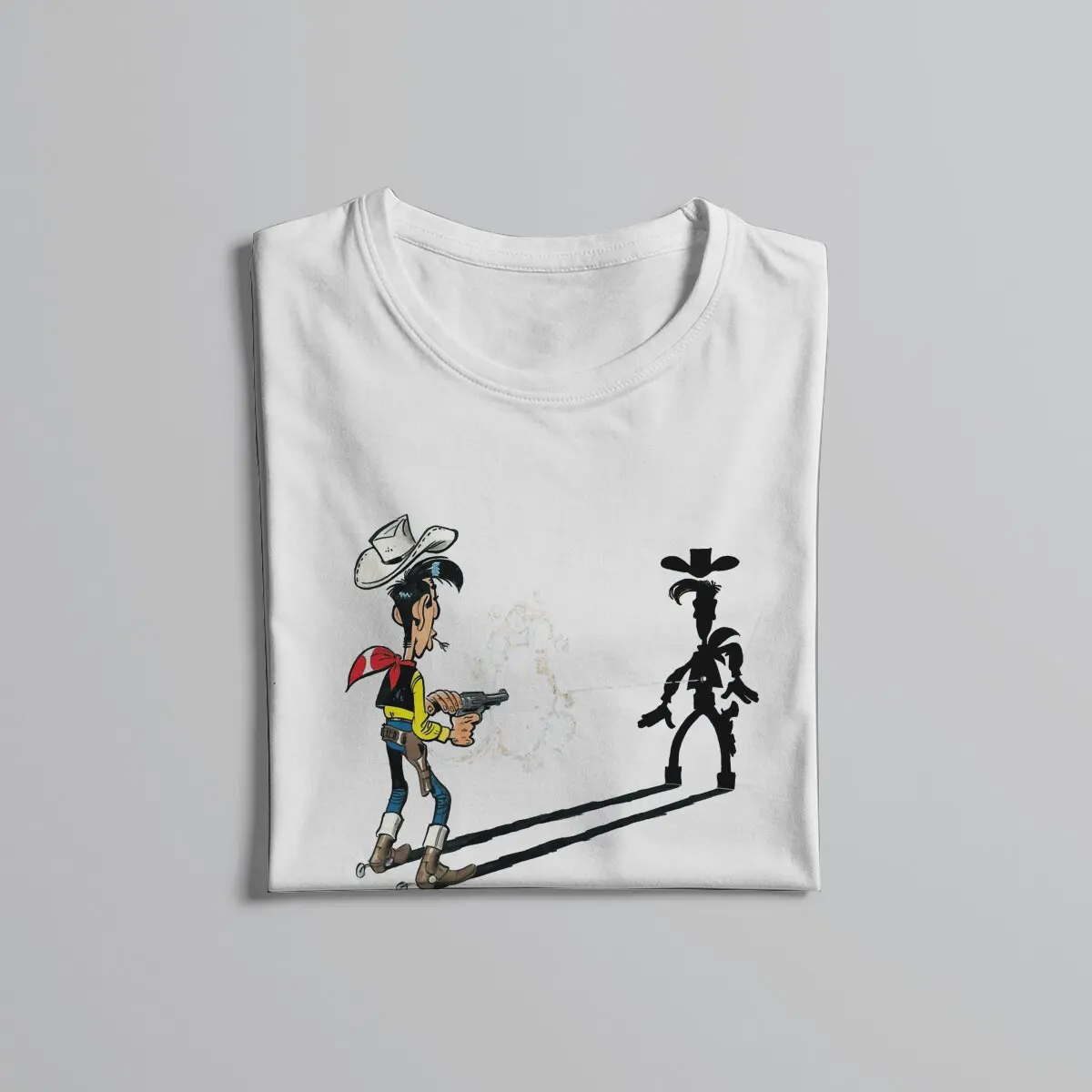 Lucky Luke Cartoon Cool Drawing T Shirt Polyester Grunge Men Tees Summer Clothing Harajuku O-Neck TShirt