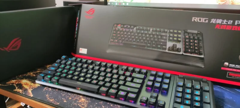 

NEW ROG Teclado Mecanico Gamer Dual Mode ABS Keycaps Custom Wireless Split Mechanical Keyboard RX Optical Axis RGB Backlight