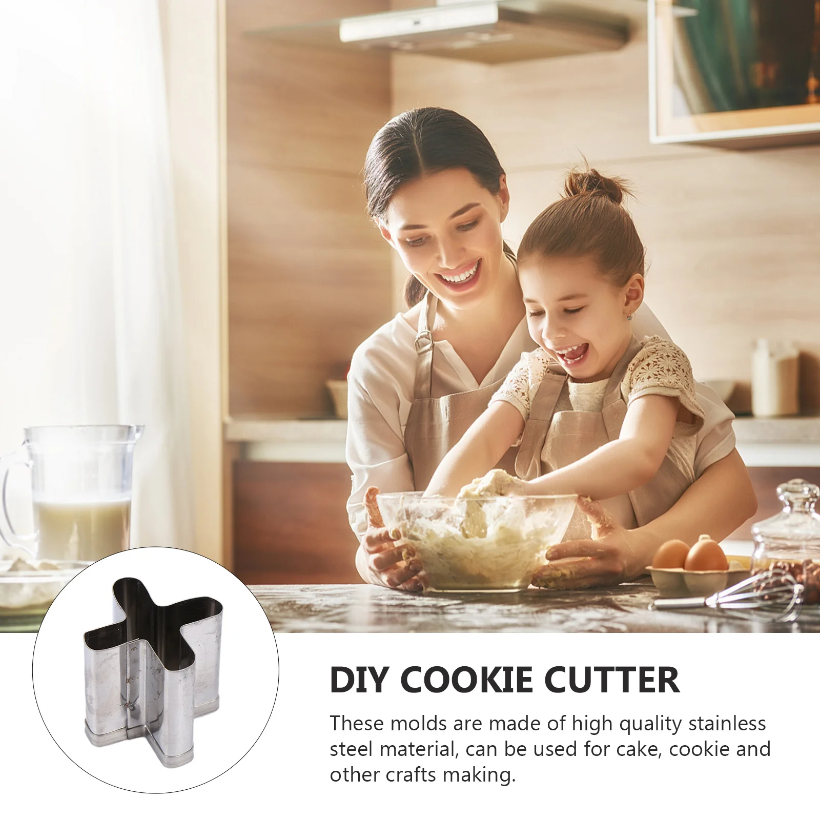 

3D Cookie Cutter Stainless Steel Baking Tool For Christmas Gingerbread House Fondant Fruit Bread Sandwich Decoration