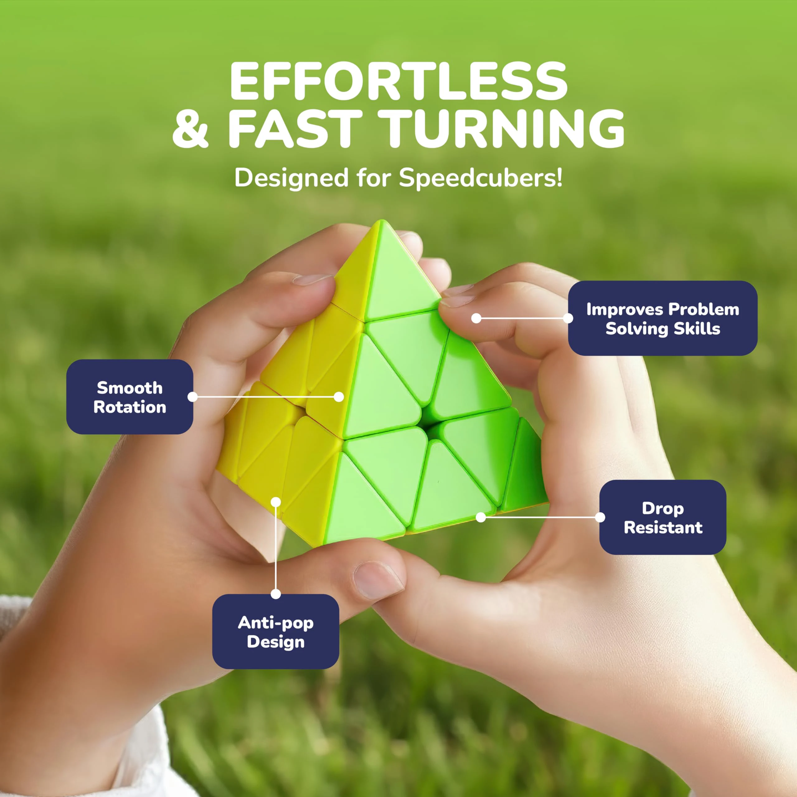 سينغسو سبيد كيوب 2x2 3x3 4x4 5x5 ميجامينكس ومكعب الهرم مجموعة مكعبات سحرية بدون ملصقات بسلاسة للأطفال والكبار #2