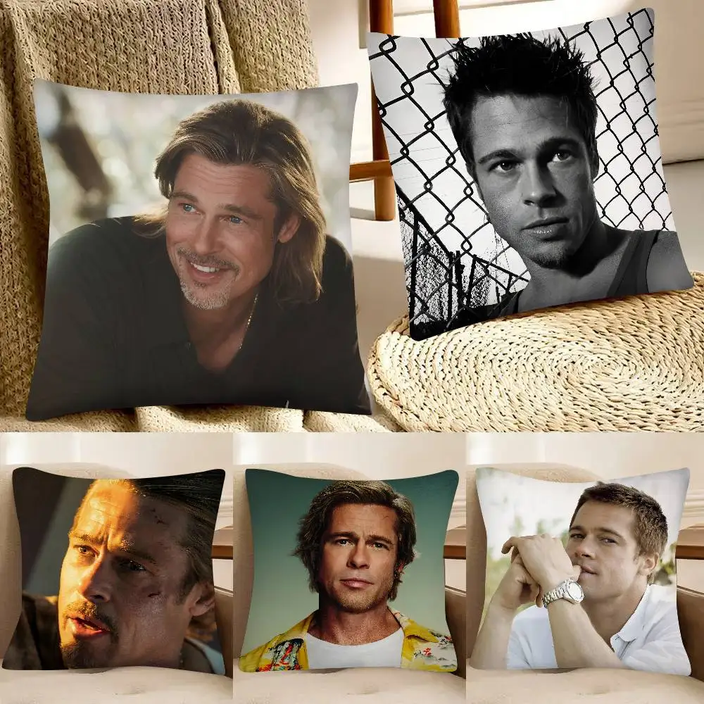 Schauspieler Brad Pitt Kissenbezug Fashion Square Kissenbezug Schlafzimmer Sofa Zimmer Ins Dekoration Freizeit