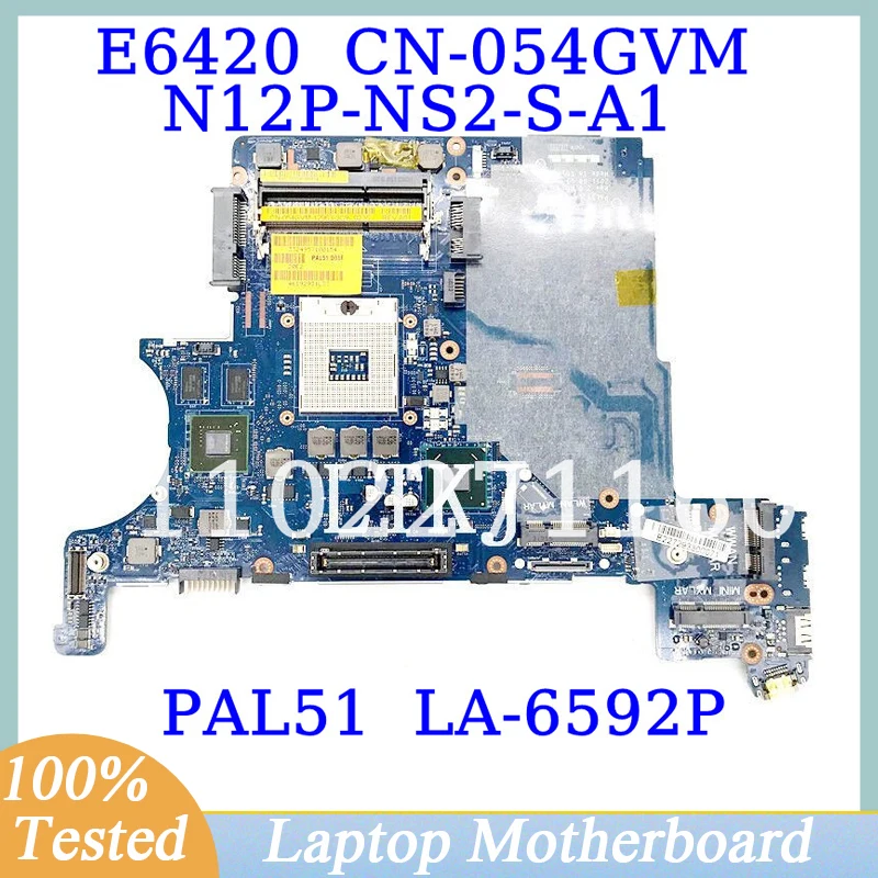 

CN-054GVM 054GVM 54GVM For DELL Latitude E6420 Mainboard PAL51 LA-6592P Laptop Motherboard N12P-NS2-S-A1 100% Full Tested Good