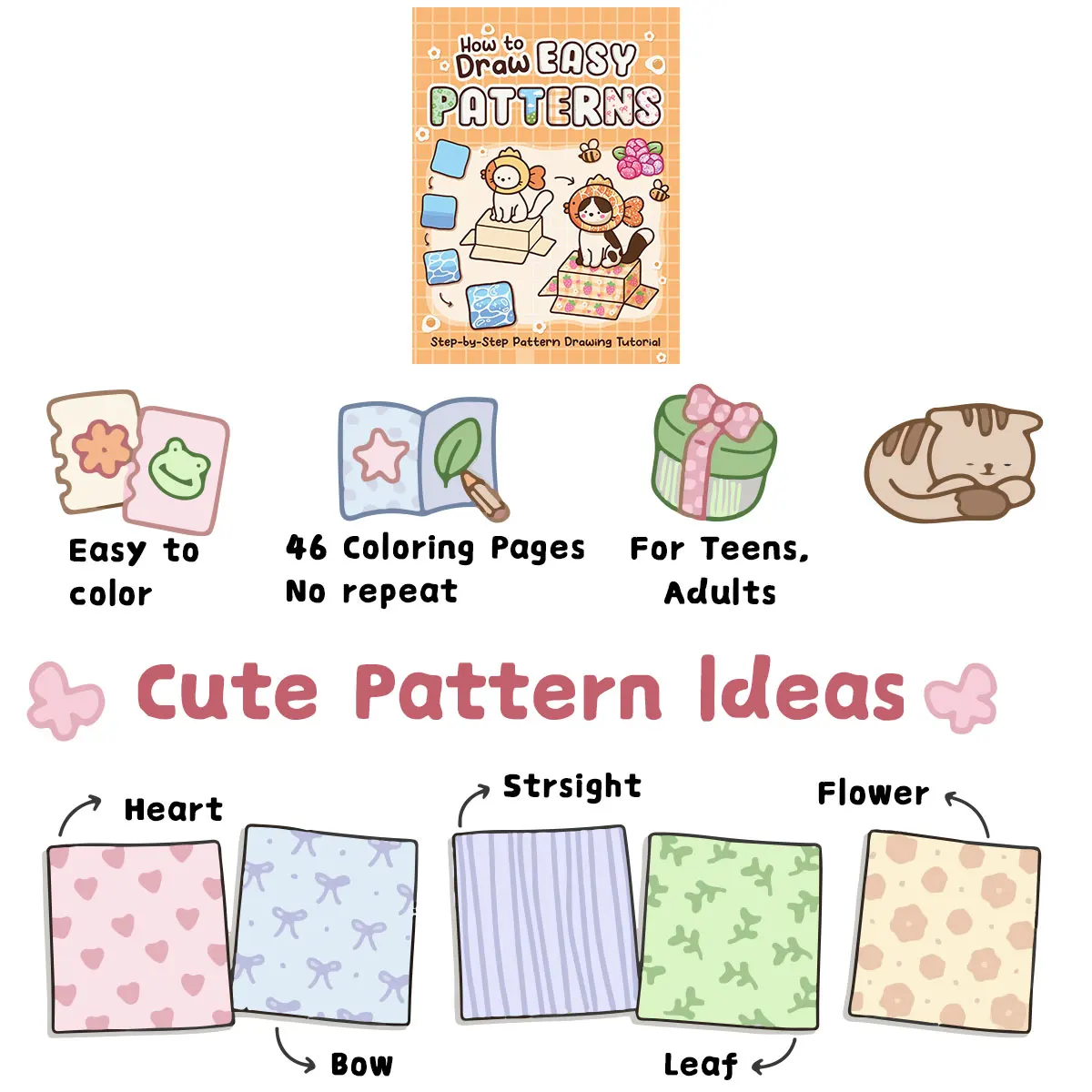 Juego de libros para colorear para adultos, temas cómodos de cuidado personal, colorear fácil y relajante para padres e hijos en casa