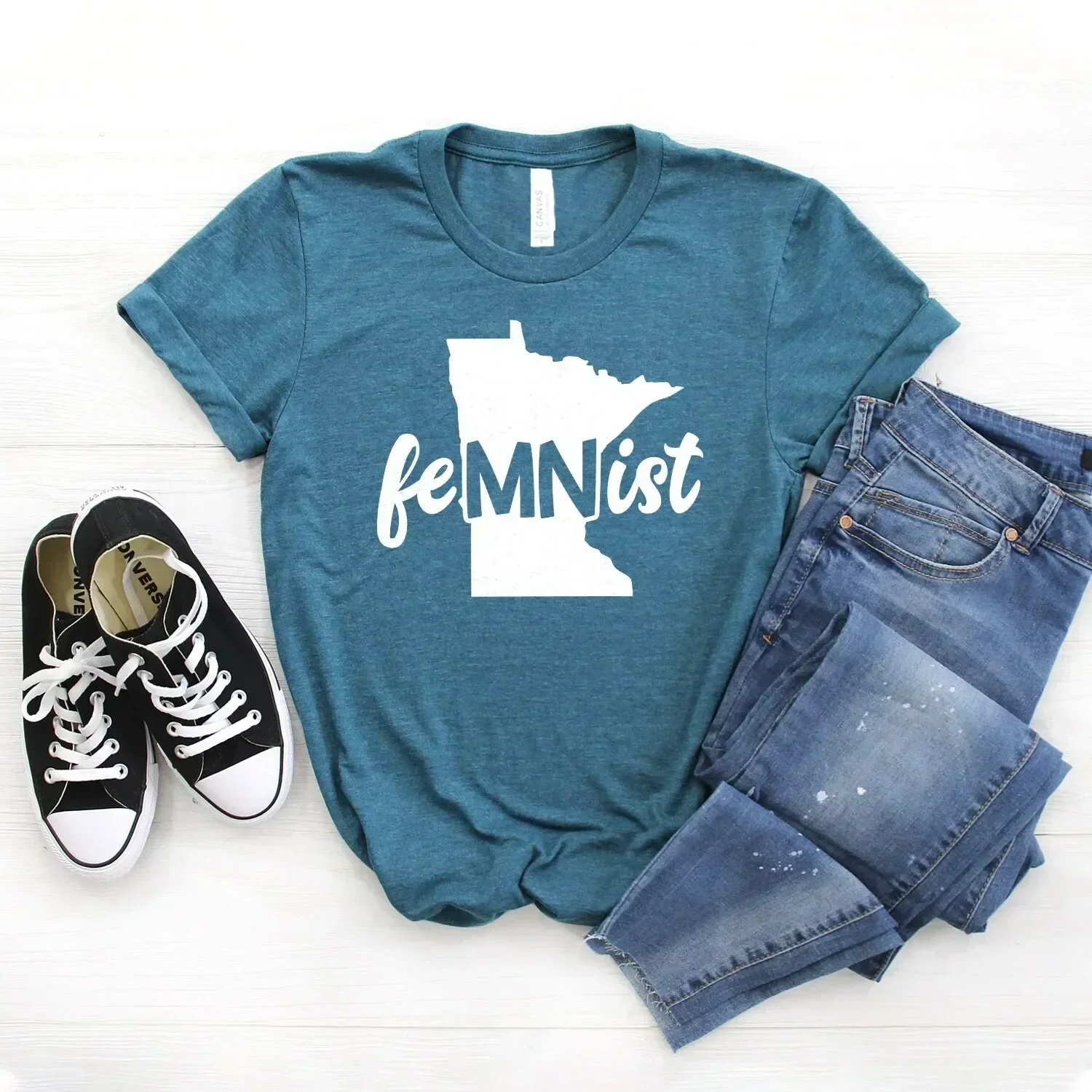 Minnesota Feminist Femnist T Shirt Feminism Womens March Women Empowerment Quotes Softstyle