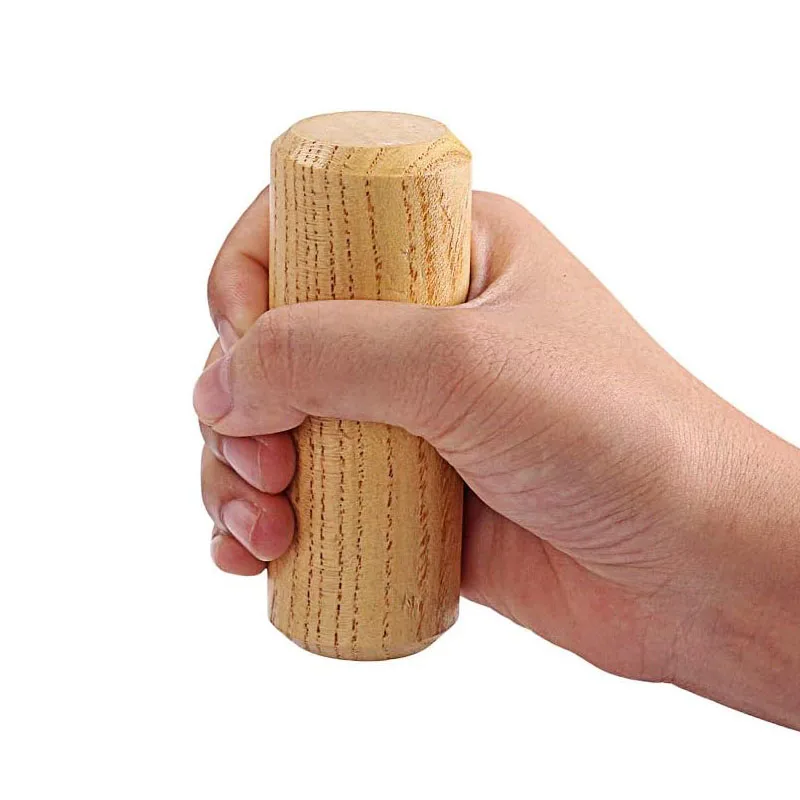 1PCS Cylinder Sand Shaker Maracas Wooden Rhythm Musical Instruments Kids Educational Toys Carnival Birthday Party Fun