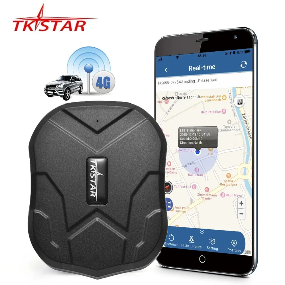 

4G Car GPS Tracker TKSTAR TK905B 10000mAh Battery Magnet GPRS Locator Vehicle Waterproof Shake Alarm Realtime Free APP