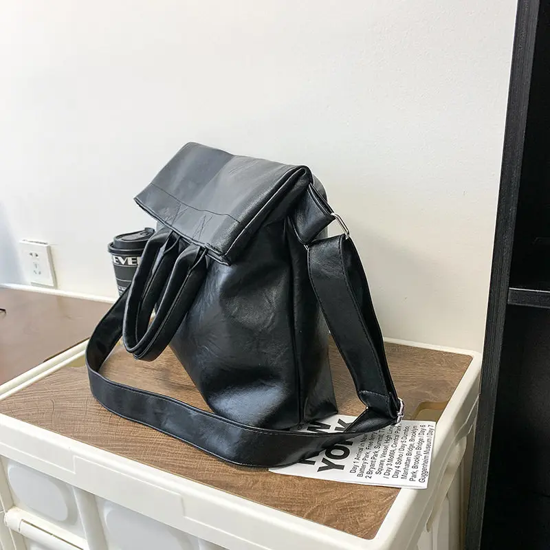 Designer Style Men's Commuting File Bag Hand-Held Briefcase Multifunctional Large Capacity Versatile Tote Bag Crossbody Bag