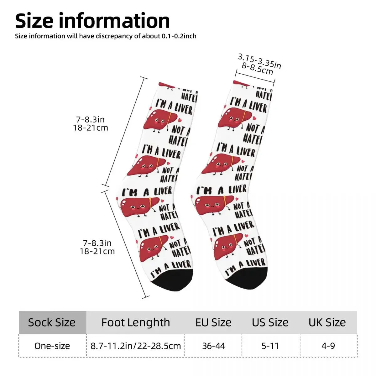 I'm A Liver, Not A Hater. Socks Harajuku Sweat Absorbing Stockings All Season Long Socks Accessories for Unisex Gifts