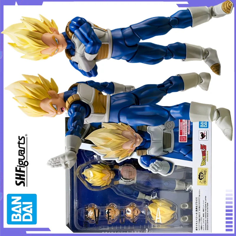 

In Stock BANDAI S.H.Figuarts Super Saiyan Vegeta (Dangerous Pride) Dragon Ball Action Figure Anime Model Collectible Toys Gift