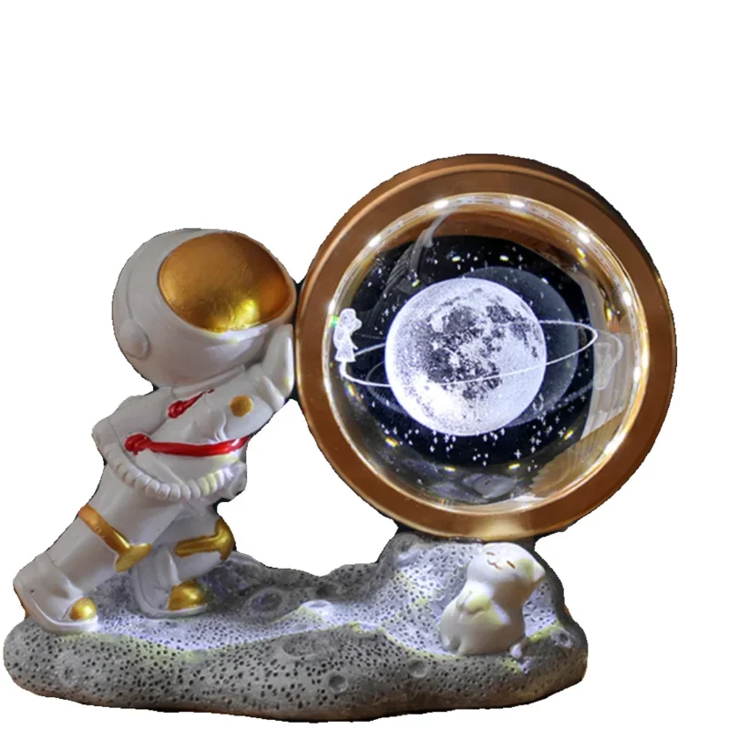 Astronaut tabletop ornament astronaut crystal ball night light room ornament birthday gift for boys