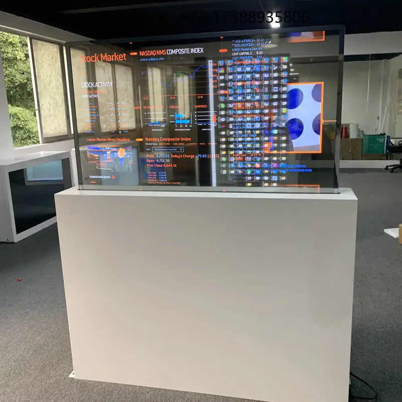 55 Inch Ultra Thin Stand Transparent Oled Display Digital Signage and Displays Transparent Oled Screen