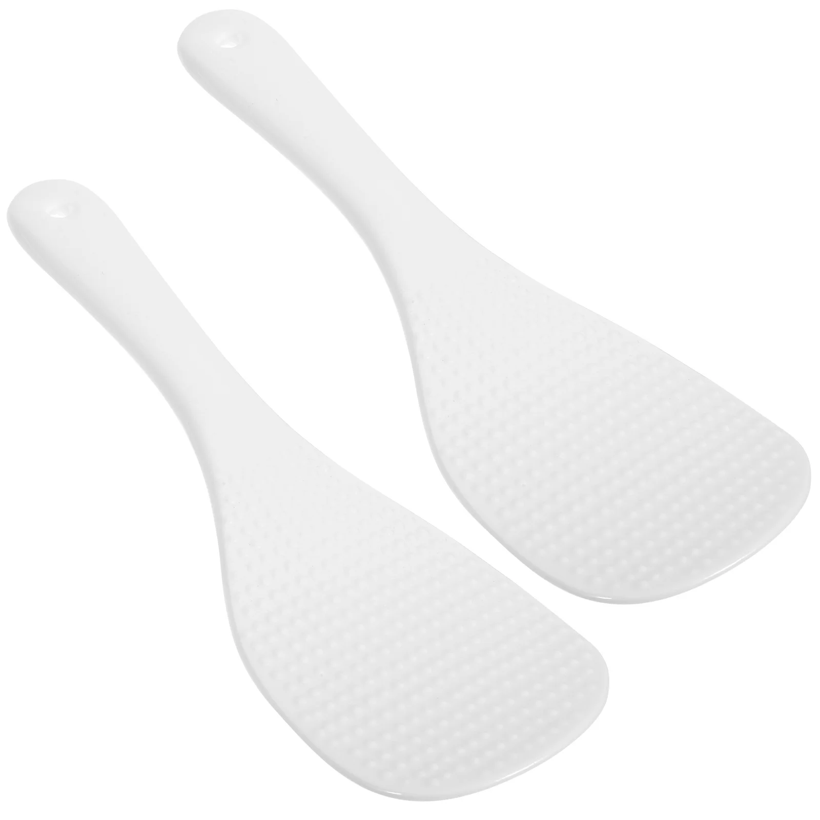 

2Pcs Ceramic Rice Paddle Spoon Thickened Non-Stick Kitchen Rice Scoop Household Cooking Meal Spoon Practical