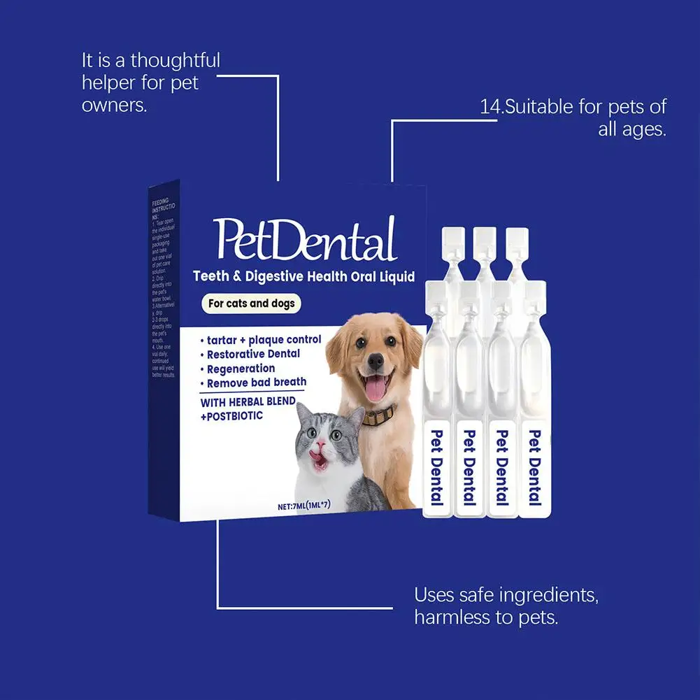 1/2PCS Pet Care Oral Solution Gentle herbal ingredients nurture your pet's oral health Refreshing and comfortable Easily absorbe