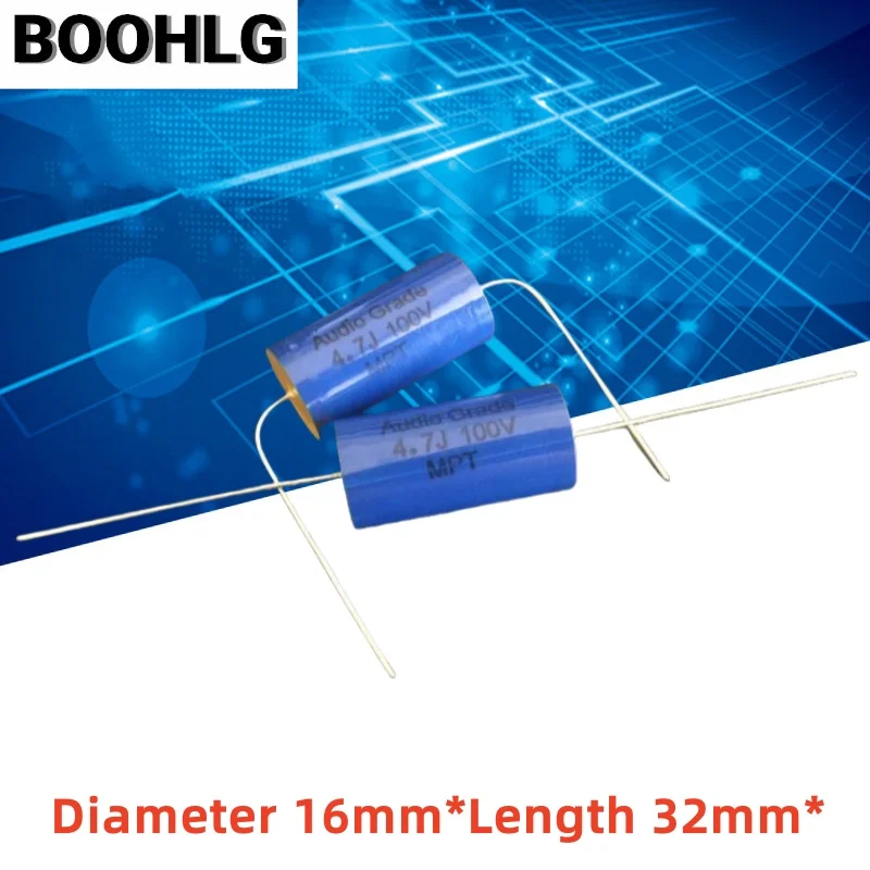 

2PCS 4.7UF 100VDC audio-specific polarity capacitor