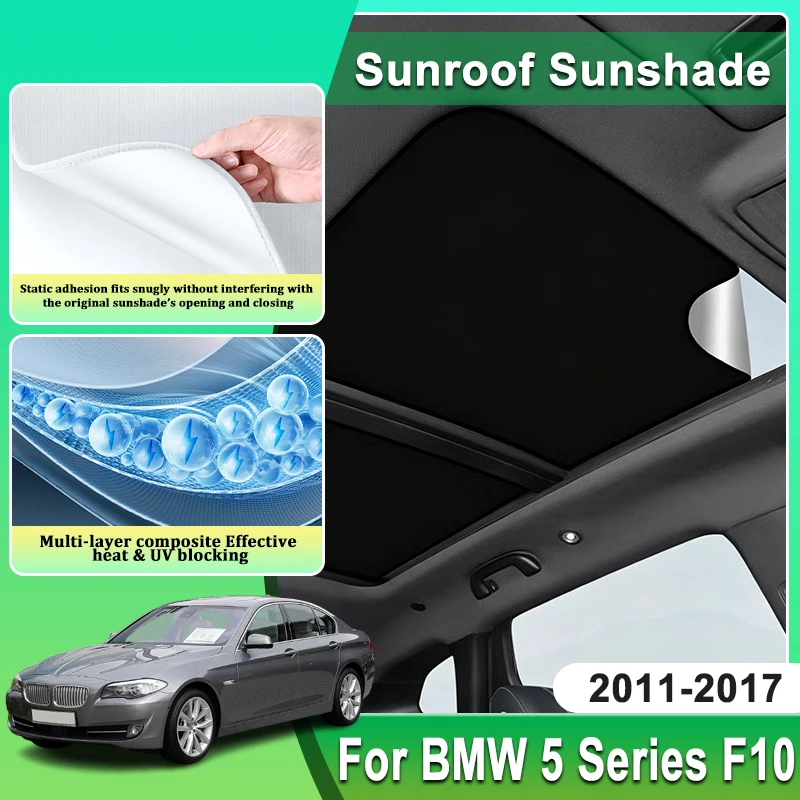 

Car Sunroof Shade For BMW 5 Series F10 Sedan 2011~2017 Accessories Electrostatic Adsorption Sun Roof Sunshades Visor Cover Parts