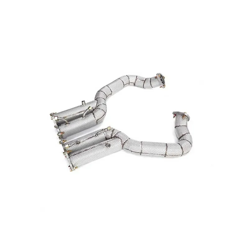 

ING Stainless Steel Exhaust System Downpipe for Porsche 718 GTS GT4 with Head Shield High Quality Auto Turning Pipe Parts