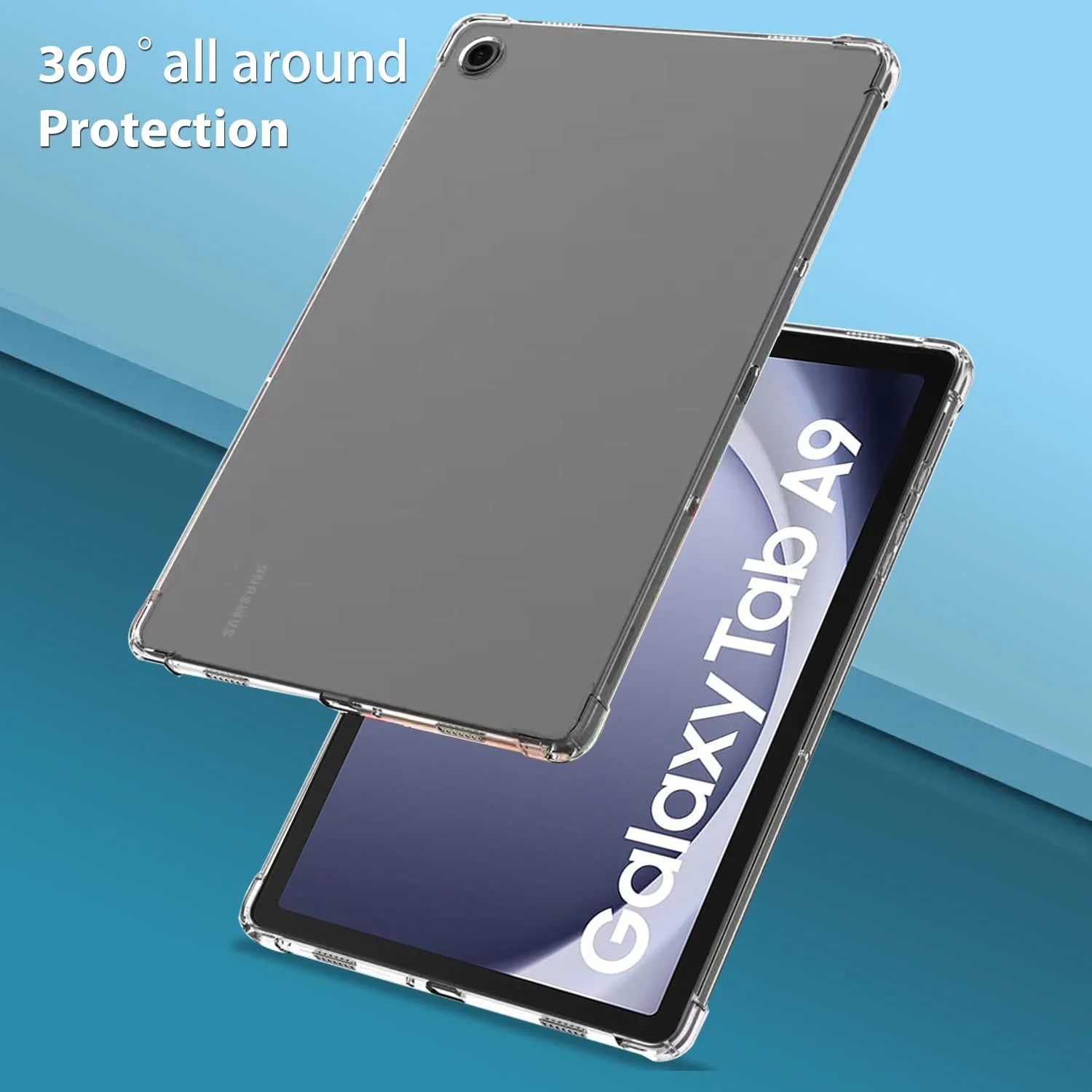 Luxury Transparent Tablet Case for Galaxy Tab A9 8.7 Clear Ultra-thin Skin Feel Airbag Anti-fall Shockproof Lens Protect Cover