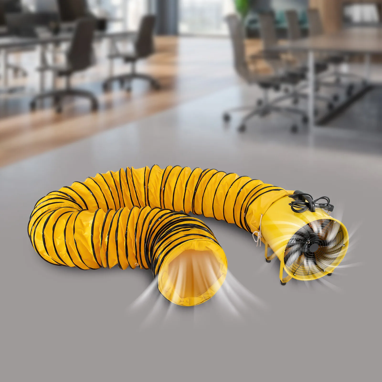 

16 Inch Industrial Air Blower Fan 1100W with 10M Duct Hose 2 Speed 110V US Plug US Standard