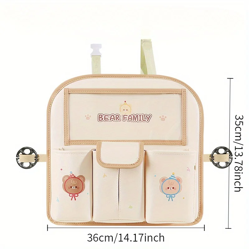 

1-Piece Car Trash Can & Storage Combo Car Seat Back Hanging Storage Bag Multi-Functional Trash & Storage Bin for Vehicles