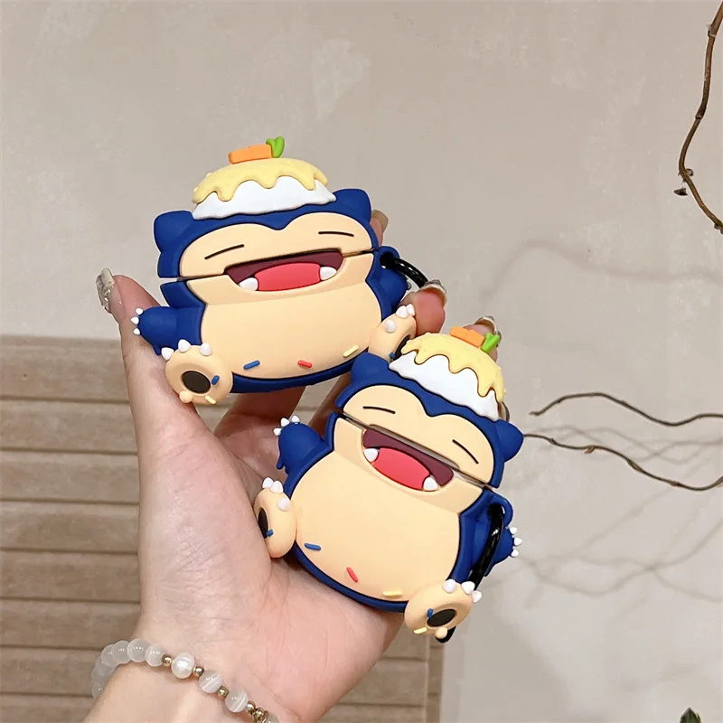 

Pokemon Cake Snorlax For Airpods Pro 2 Case,Shockproof Protective Earphone Silicone Cover For Airpods Case Kids Boys Girls