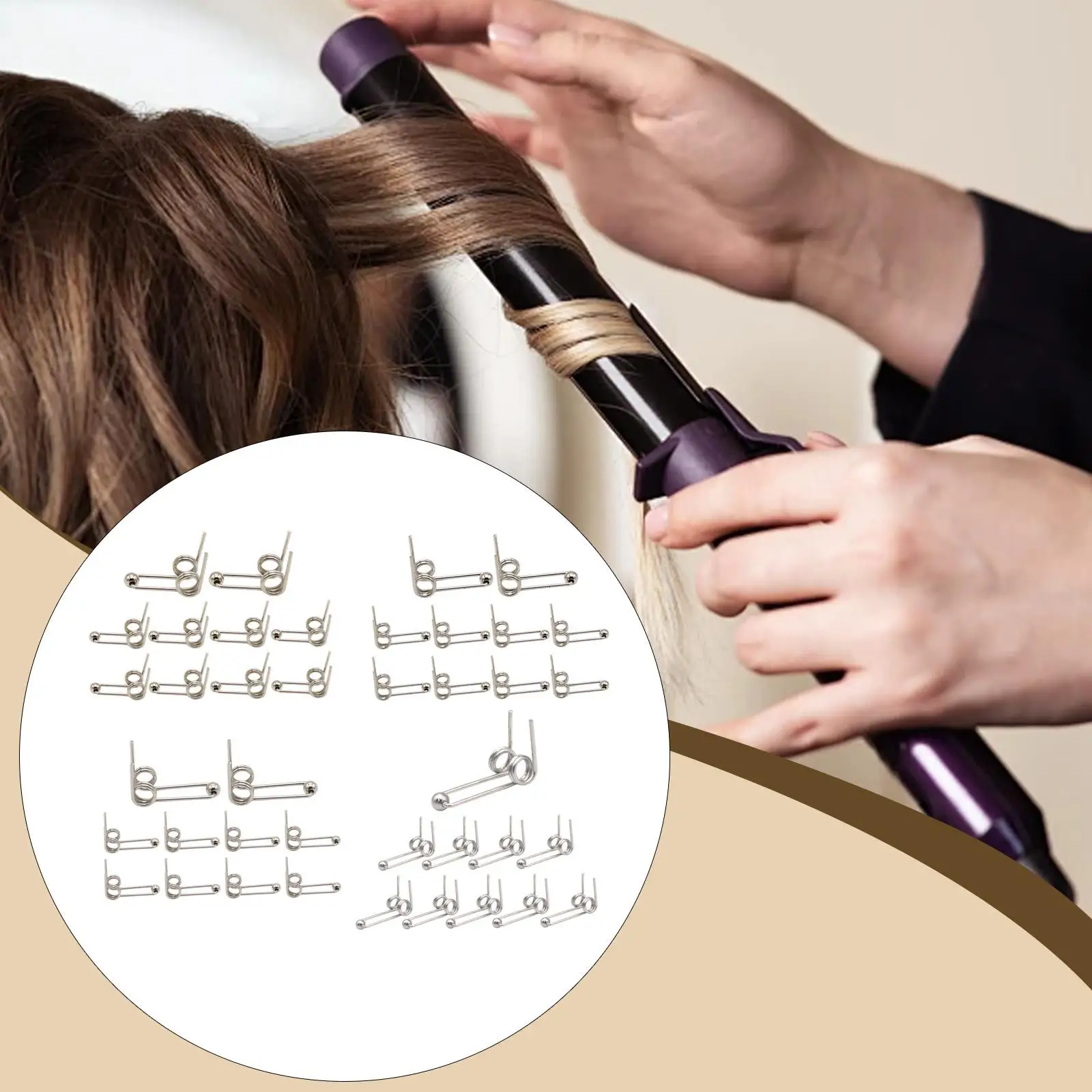 Hair Curler Parts Replacement Double Return Torsion Spring for Electric Curling Tool Home Salon Use