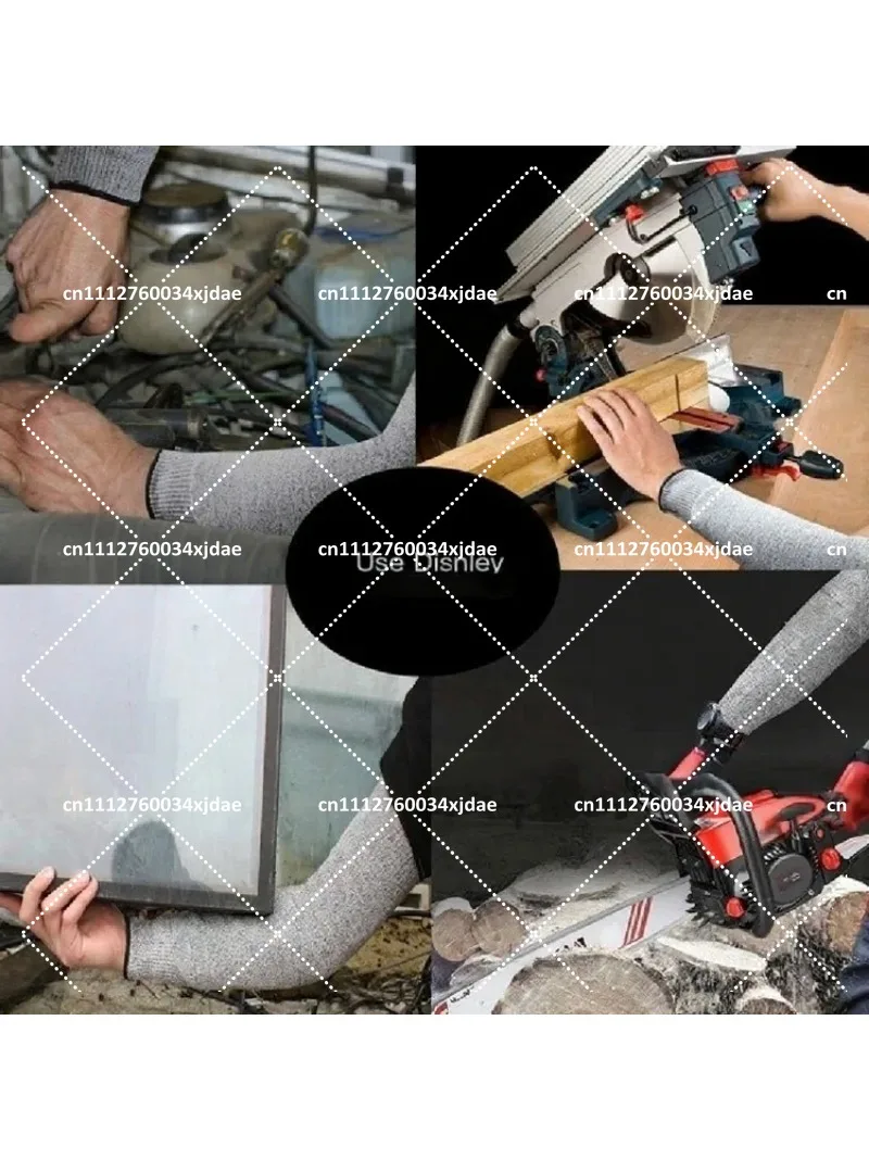 Cut-resistant arm protector HPPE grade 5 sleeve for kitchen work, safety gloves accessory, scratch-proof forearm guard