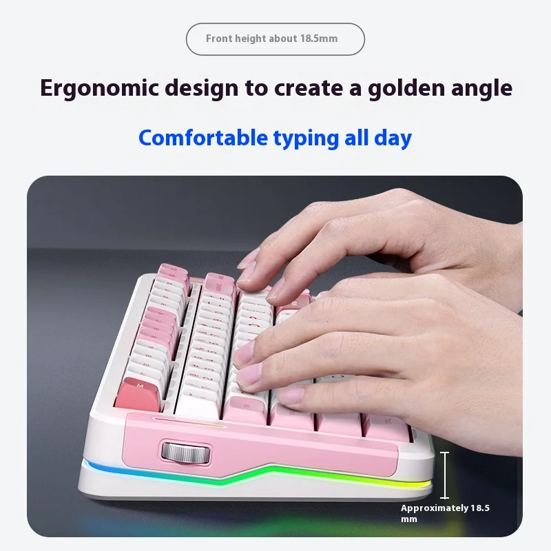 MCHOSE X75 V2 Mechanical Keyboard BT 2.4G Wireless 8000mAh GAS Mount Tactile Acoustic Optimization Customized Linear Hifi Switch