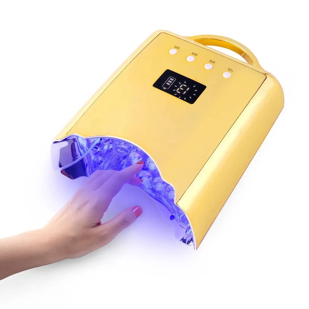 High Power 78 Watts Cordless and Rechargeable Professional Cure UV LED Nail Lamp for Convenient Salon Use