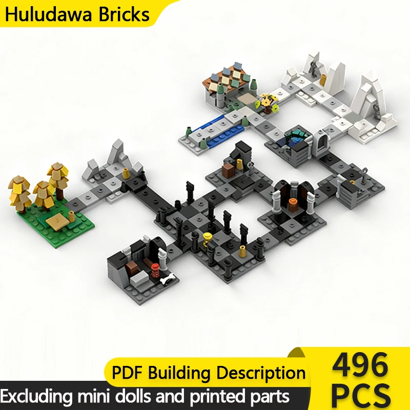 

Кольцевая модель фильма MOC, строительные кирпичи, горы, проход и шахтные ямы, модульная технология, детские праздничные подарки, сборный игрушечный костюм