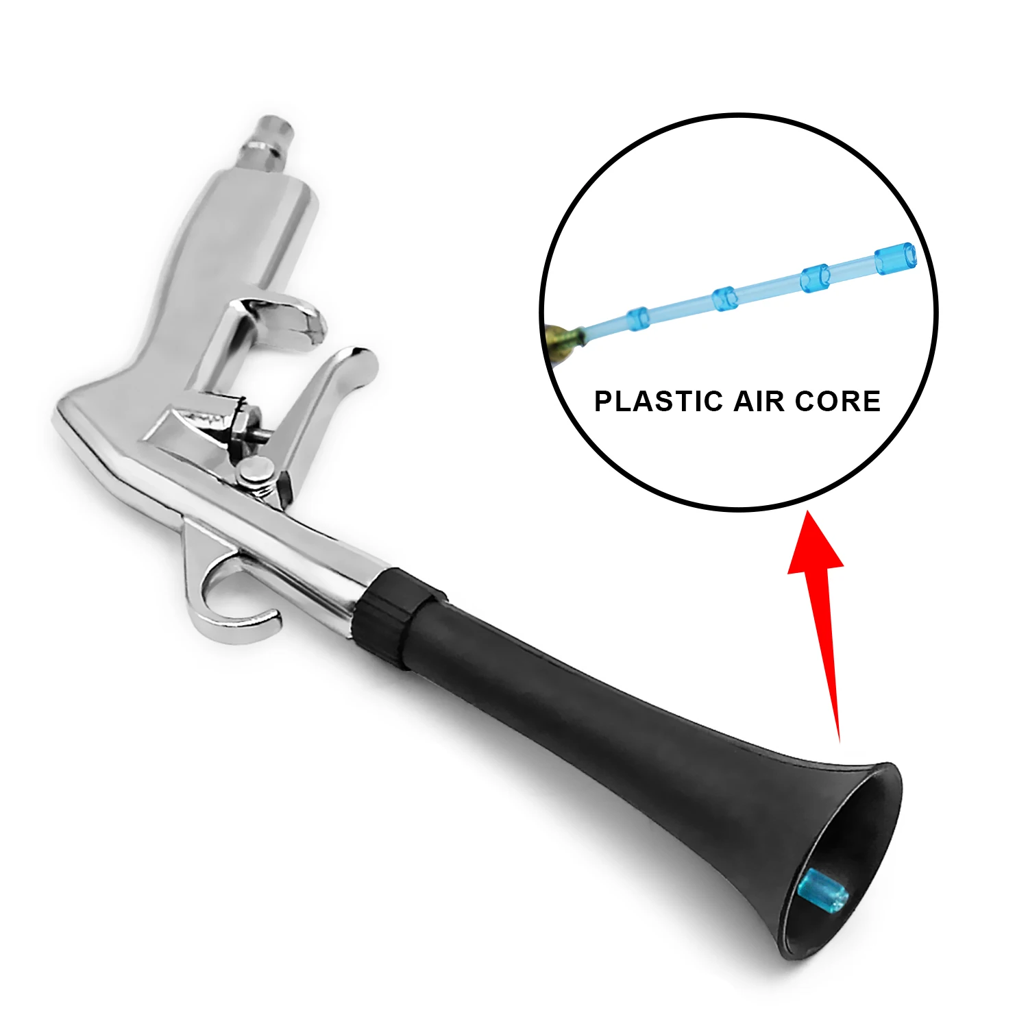 1pc Aluminum Alloy Car Detailing Gun, High-Pressure 1/4 Inch Dry Blow Cleaning Tool, Uncharged Interior Spraying Washer