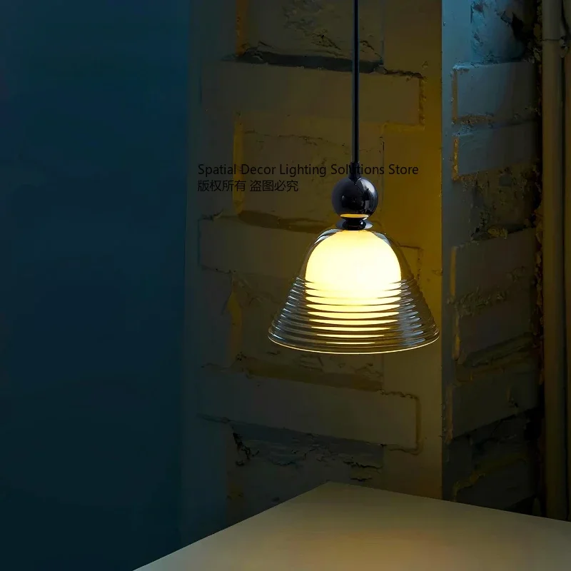 

Modern Sunset Glass Pendant Light for Bedroom Dining Room Living Room with Single Head Design and Simple Glass Shade Lamp