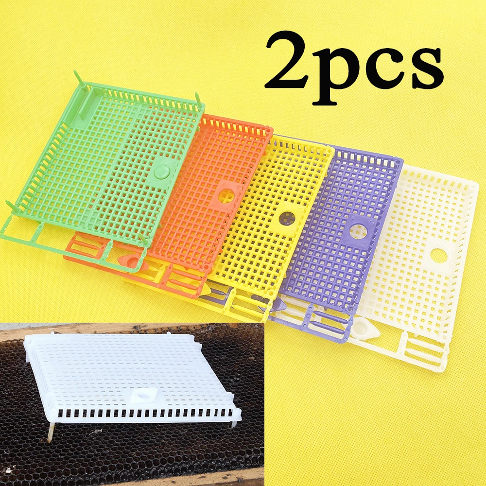 2PCS Beekeeping Bee Cage Large Space Virgin Queen Rearing Introduction Imprison Tools Dual-purpose Farm Apiculture Supplies