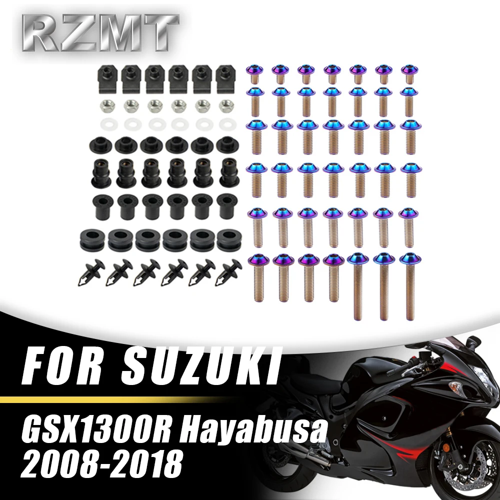 

For SUZUKI GSX1300R Hayabusa 2008-2018 2010 2012 2014 2016 Motorcycle Stainless Complete Bodywork Fairing Bolt Kit Screws Clip