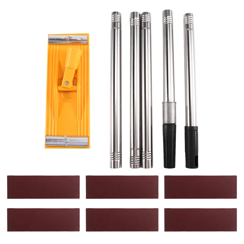 Ponceuse à pôles ABJY pour cloisons sèches, ponceuse, ponceuse manuelle pour cloisons sèches avec rallonge. Parfait pour la peinture