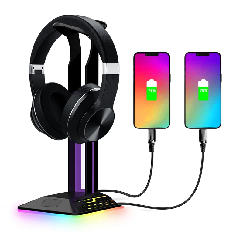 Rgb Gaming Hoofdtelefoon Standaard Desktop Oortelefoon Houder Hanger Gamer Headset Display Beugel Oortelefoon Accessoires