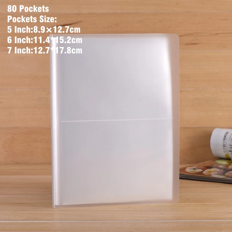 

80 карманов матирующий прозрачный чехол фотоальбом для 5/6/7 дюймов открытка фото книжка с доской игра карты рукав держатель альбомы