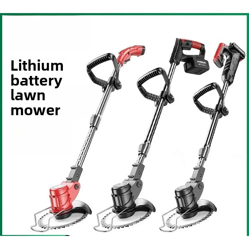 High Power Cordless Handheld Grass Cutter Home Use Brushed Electric Lawn Trimmer Tool Portable Handheld Grass Cutter Mower