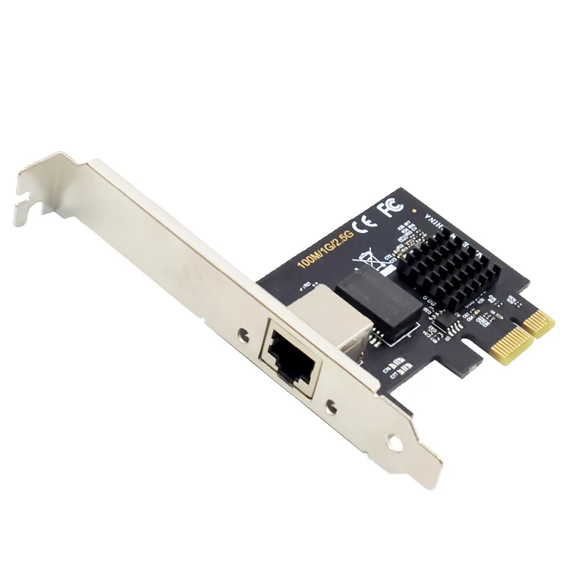 بطاقة واجهة الشبكة PCI Express X1 Gigabit Rj45 100M/1G/2.5G بطاقة شبكة Lan لخادم سطح المكتب عالية السرعة لـ Realtek RTL8125B #4