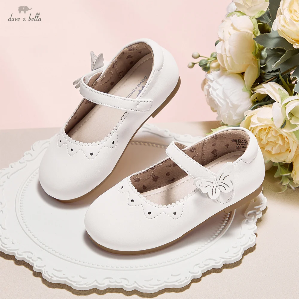 

Dave Bella Children's Leather Shoes Autumn Girl's Gentle Sweet Cute Soft soled Anti slip Baby Princess Shoes DB3253617