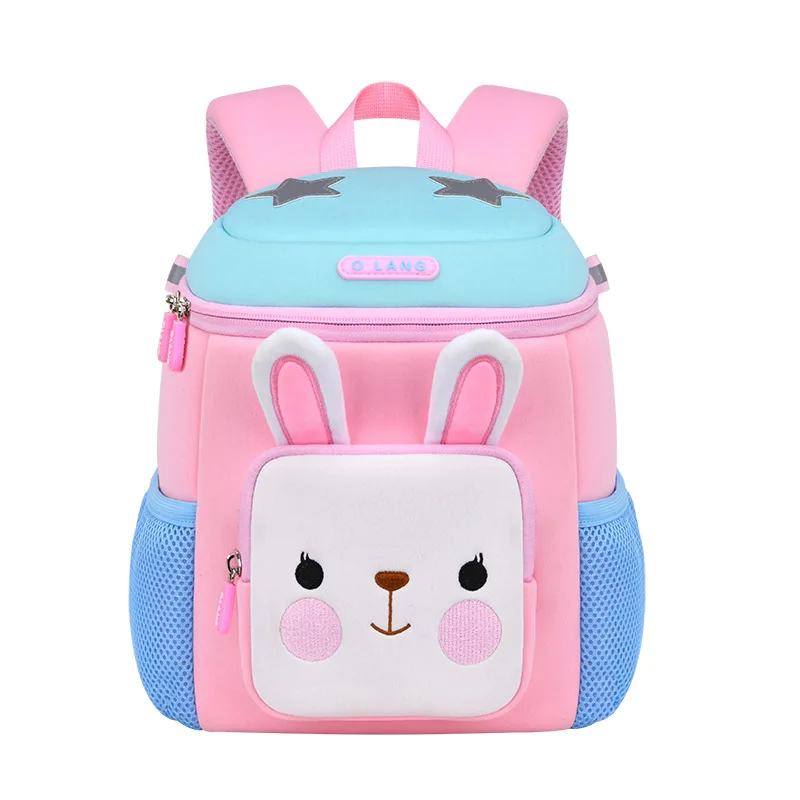 3D Cartoon Rabbit Children School Bags for Girls Anti-lost Kids Backpack Cute Fashion Waterproof Boys Kindergarten Preschool Bag