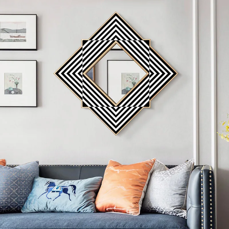 Home wall decoration wall decoration mirror porch background  pendant dining room  living room