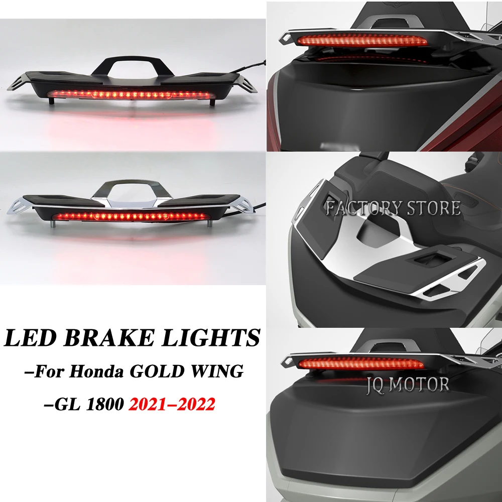 

2022 2021 New Motorcycle Rear Trunk Luggage Rack LED Brake Light For Honda Goldwing Tour GL1800 B Automatic DCT GL1800BD 1800DA