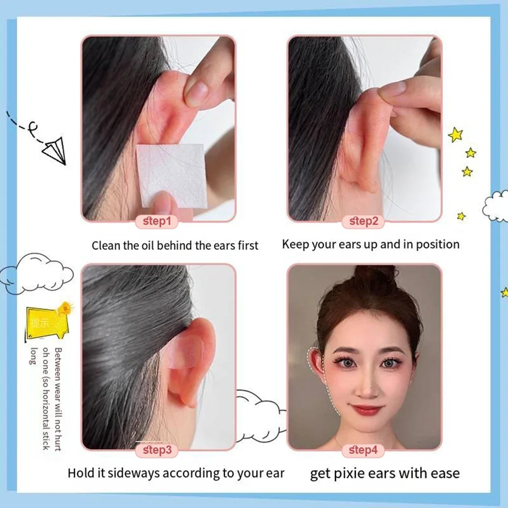 60 Pcs Aesthetic Correctors Solves The Problem of The Big Ear Big Ear Supporters Ear Tape Cosmetic Ear Stickers for Women Girls